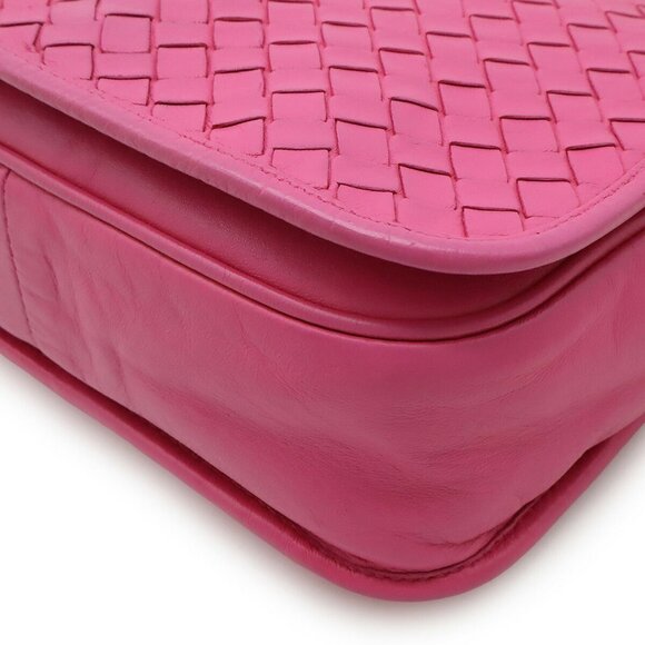 BOTTEGA VENETA Pink Leather Intrecciato Shoulder Bag - Picture 4 of 8